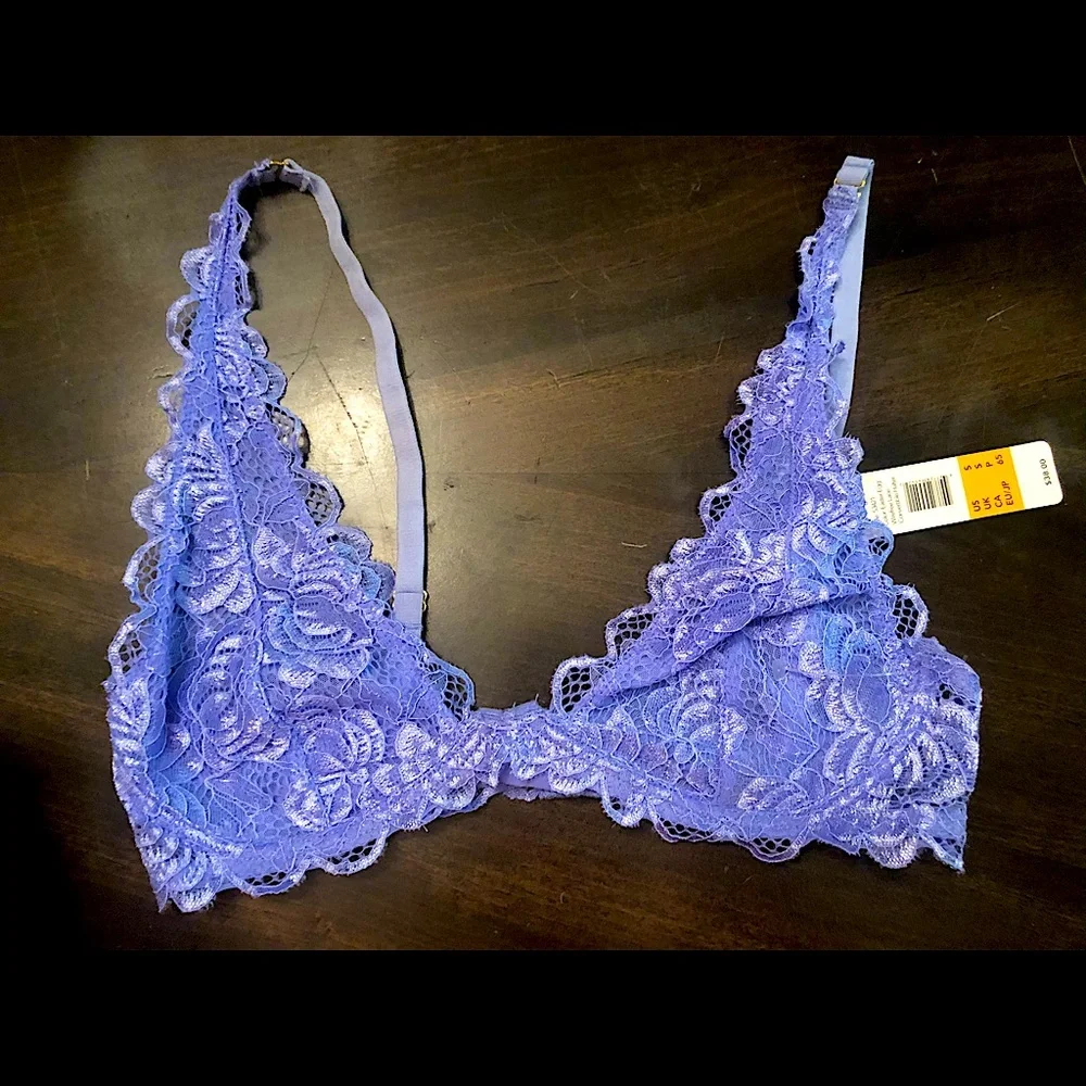 ˚✧Small✧༚   GILLY HICKS Wireless Lavender Bra/Bralette - Picture 2 of 2
